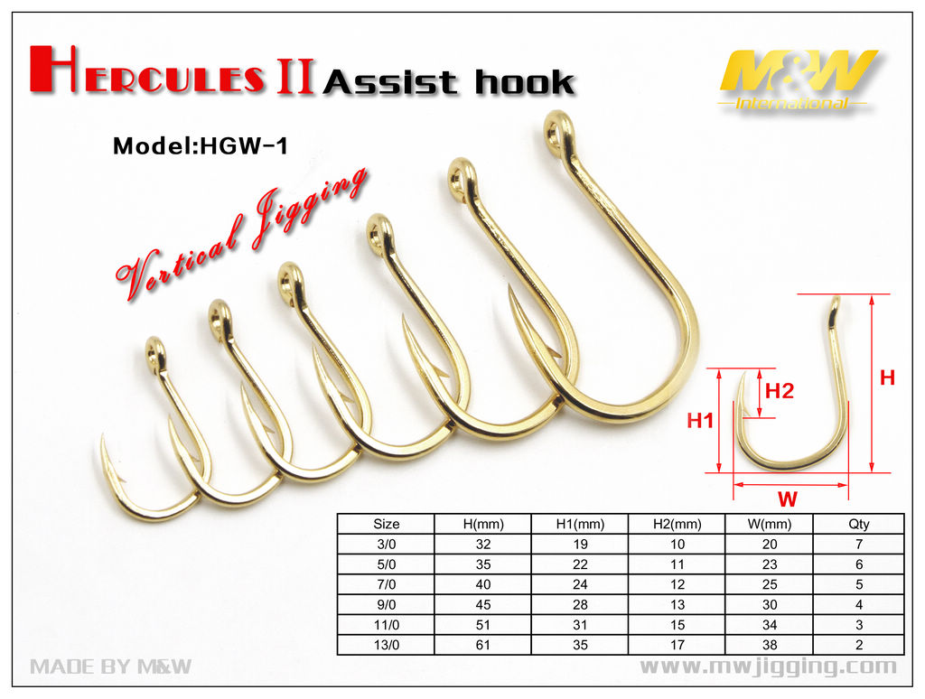 Hercules II Assist Hook(HGW) Jigging hook Hook Products M&W