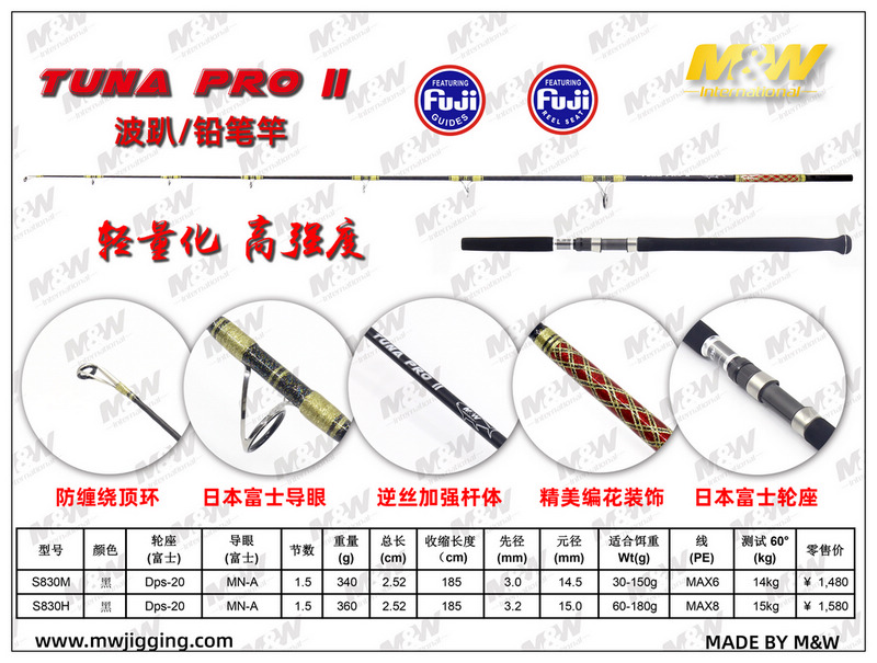 TUNAPRO II popping/pencil rods are on sale