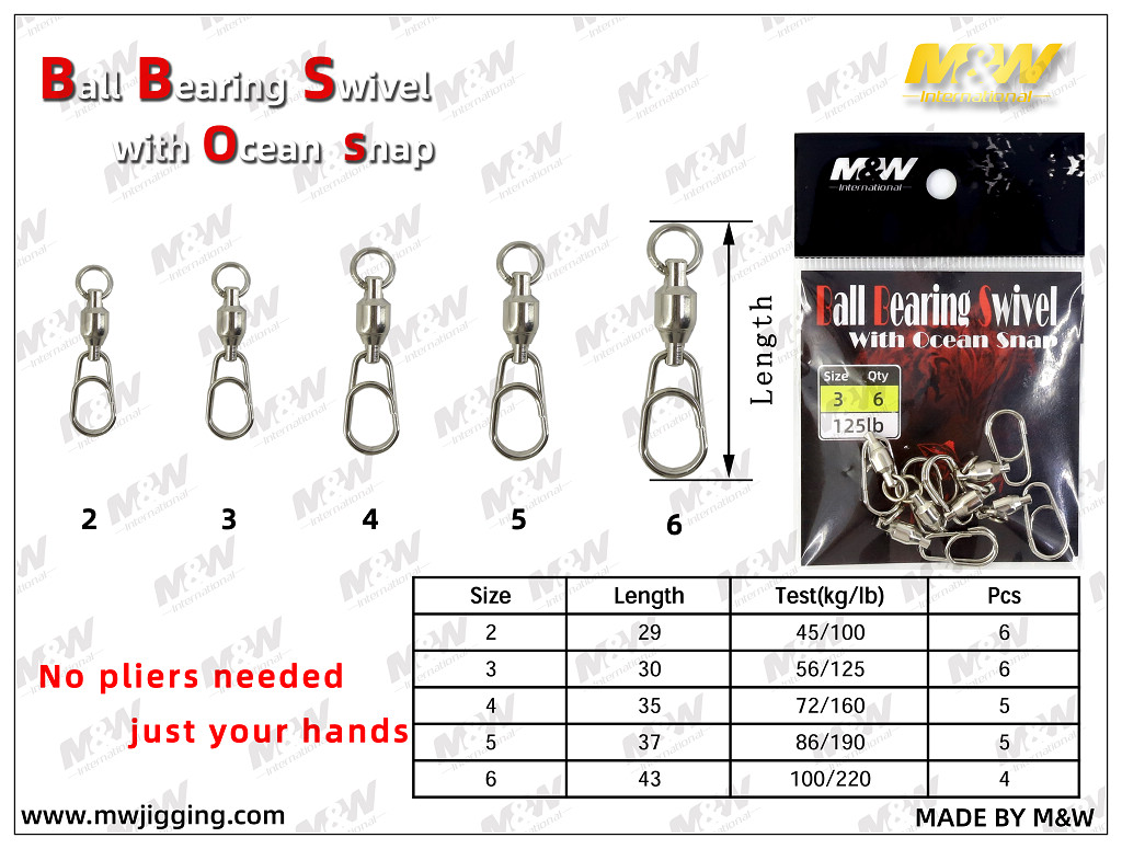 Ball Bearing Swivel with Ocean Snap